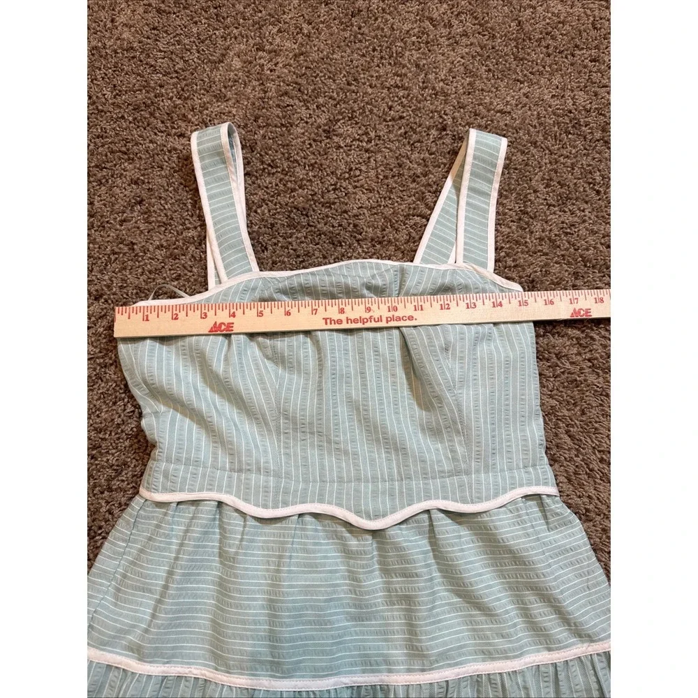 Adelyn Rae Cotton Tiered Maxi Dress Aqua Size Small - Picture 6 of 9